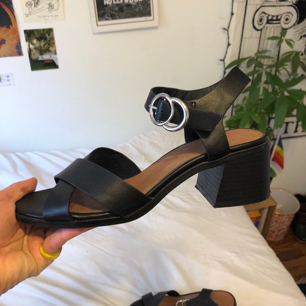 Black Baby Heels Topshop
